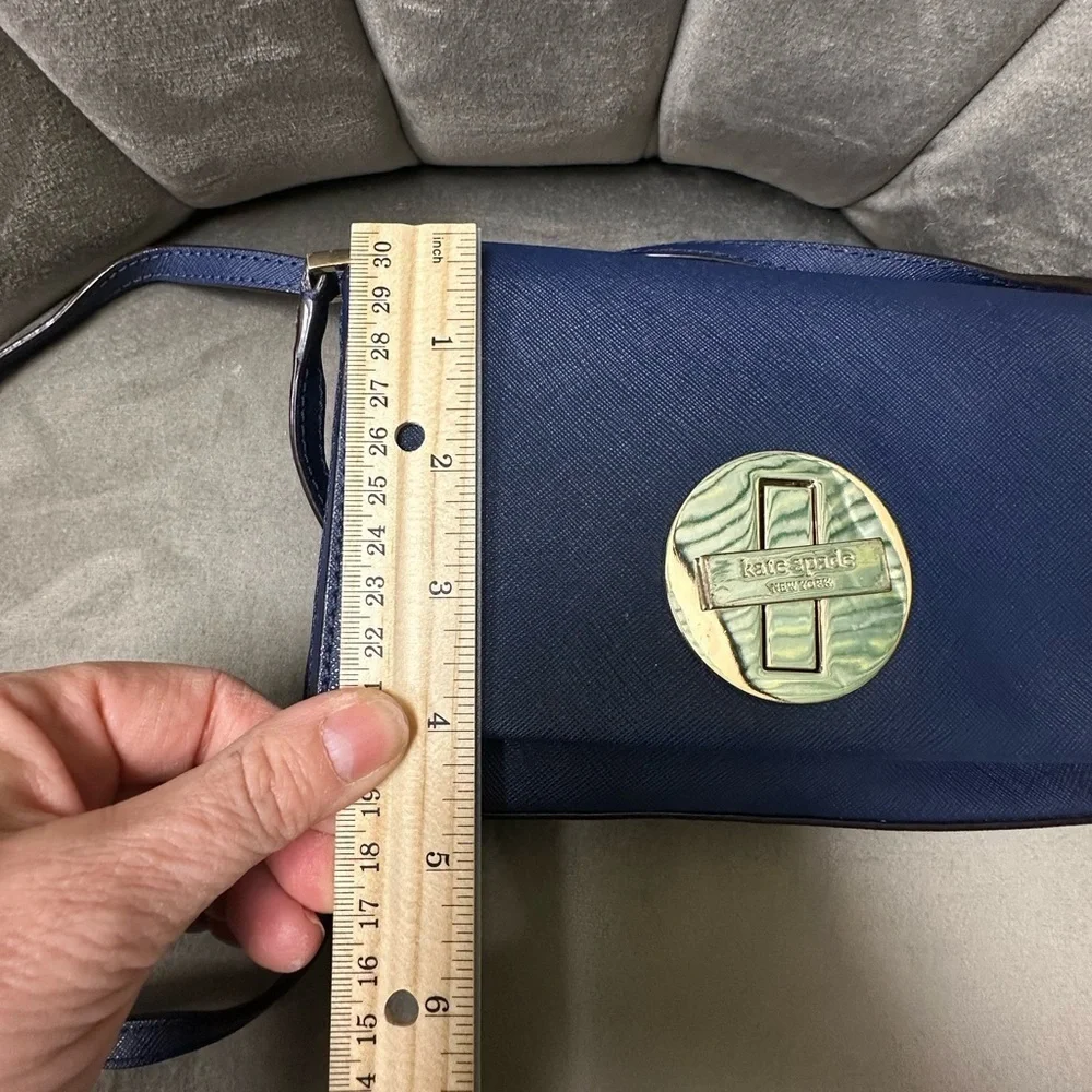 Kate Spade New York Navy Saffiano Leather Crossbody Bag
